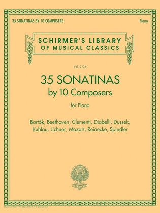 Book cover for 35 Sonatinas by 10 Composers for Piano