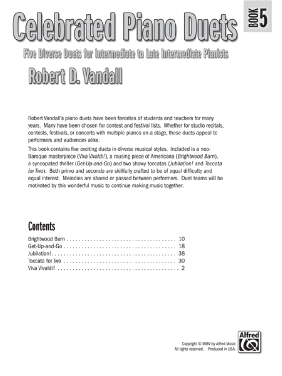 Celebrated Piano Duets, Book 5 Small Ensemble scores gallery preview page 2