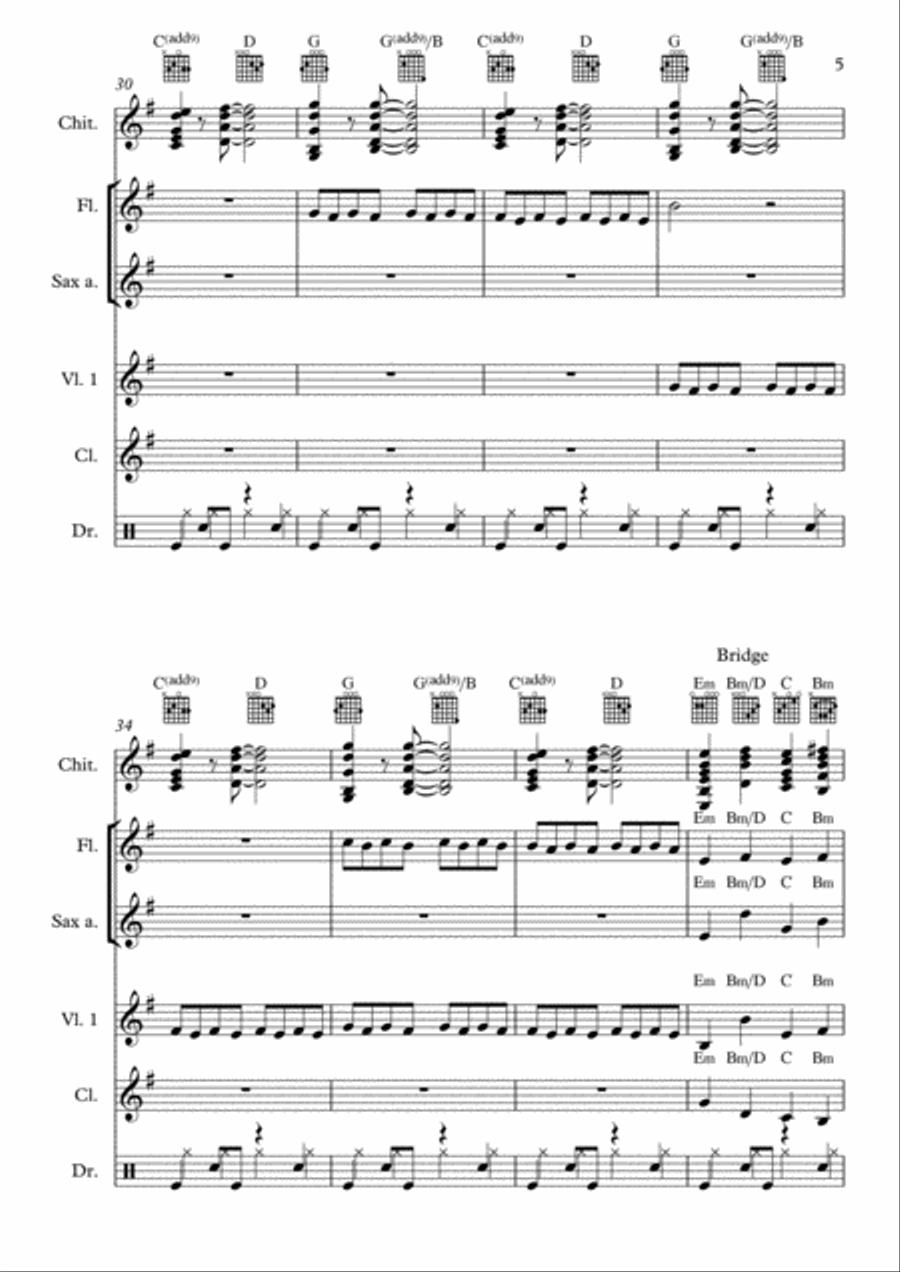 Thinking Out Loud Flute scores gallery preview page 5