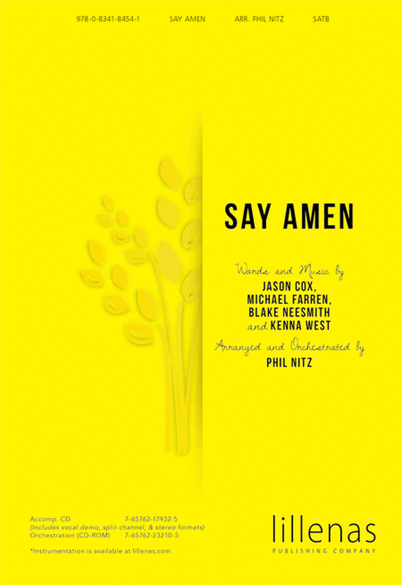 Say Amen - Orchestration (CD-ROM) - ORA
