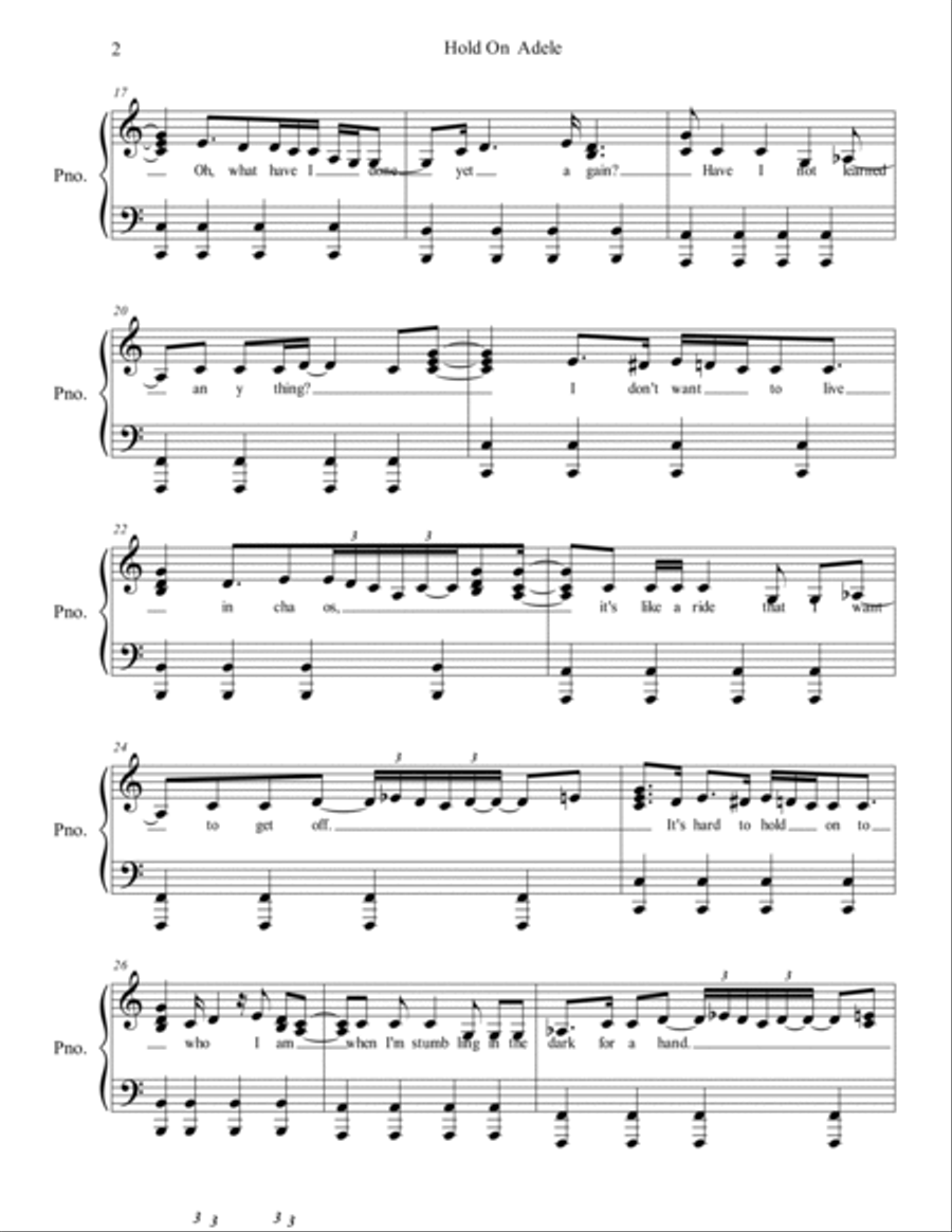 Hold On Hold On Small Ensemble scores gallery preview page 2