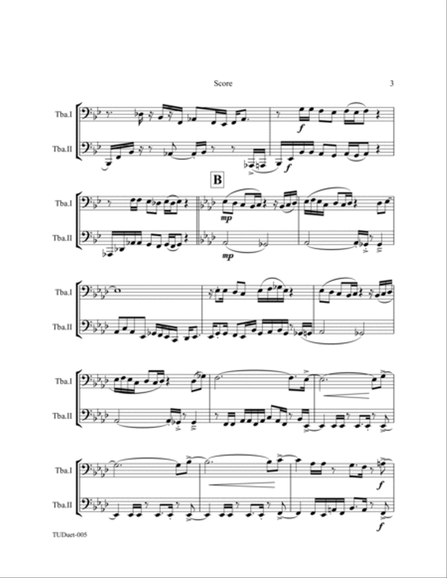 Tuba Funkadunk- tuba duet Brass Duet scores gallery preview page 3