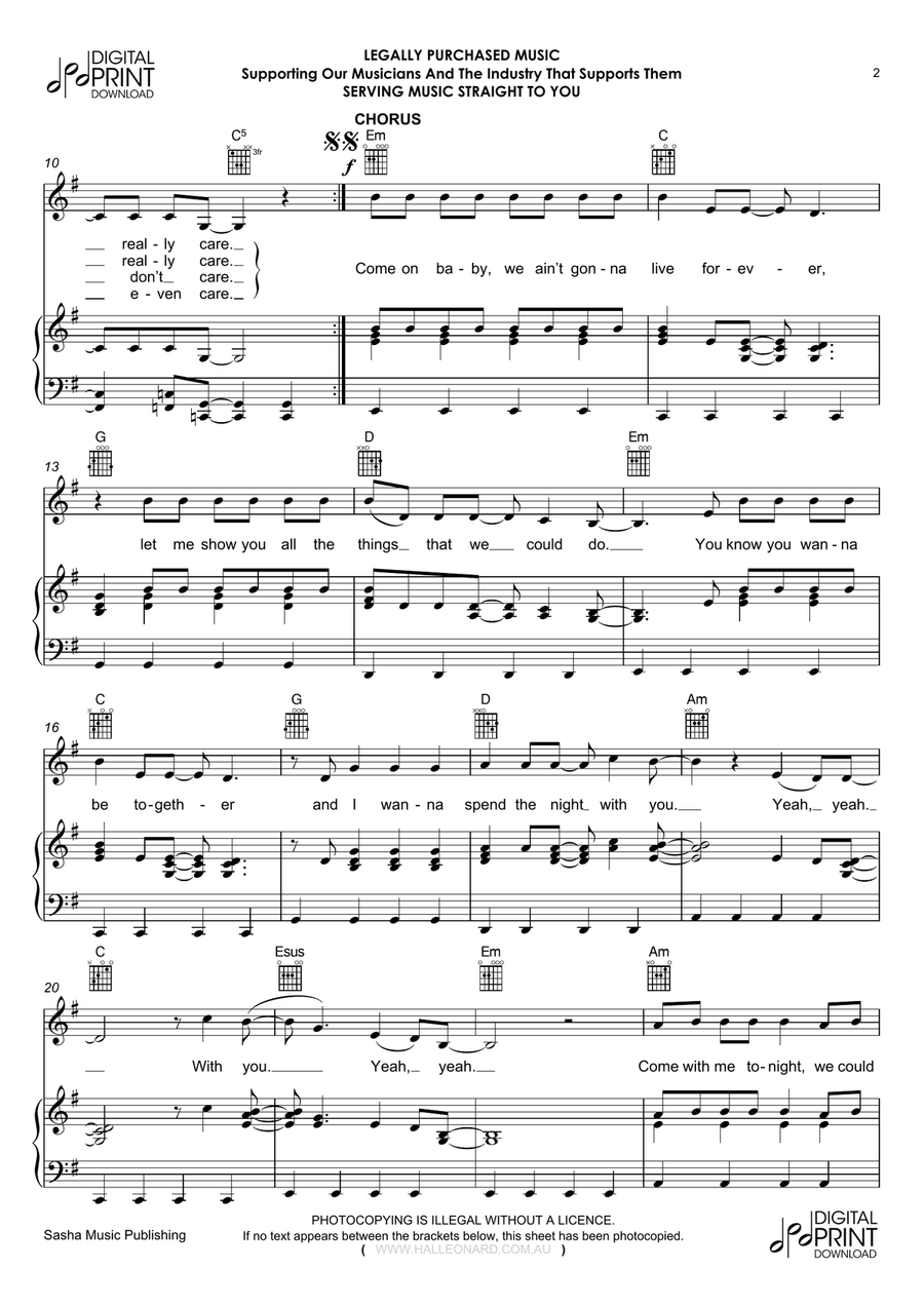 4Ever Piano, Vocal, Guitar scores gallery preview page 2