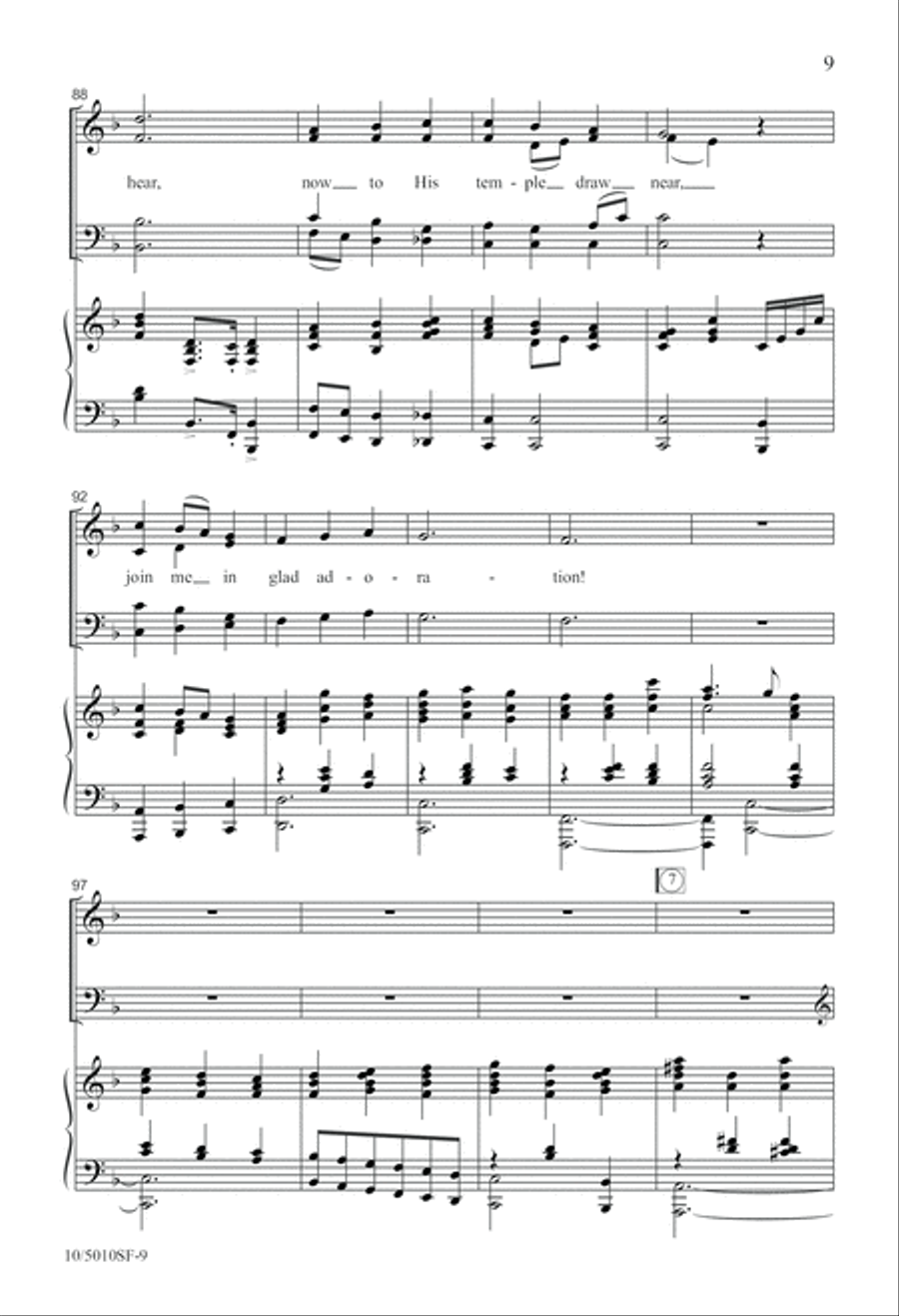Let the Amen Sound Again! 4-Part scores gallery preview page 9