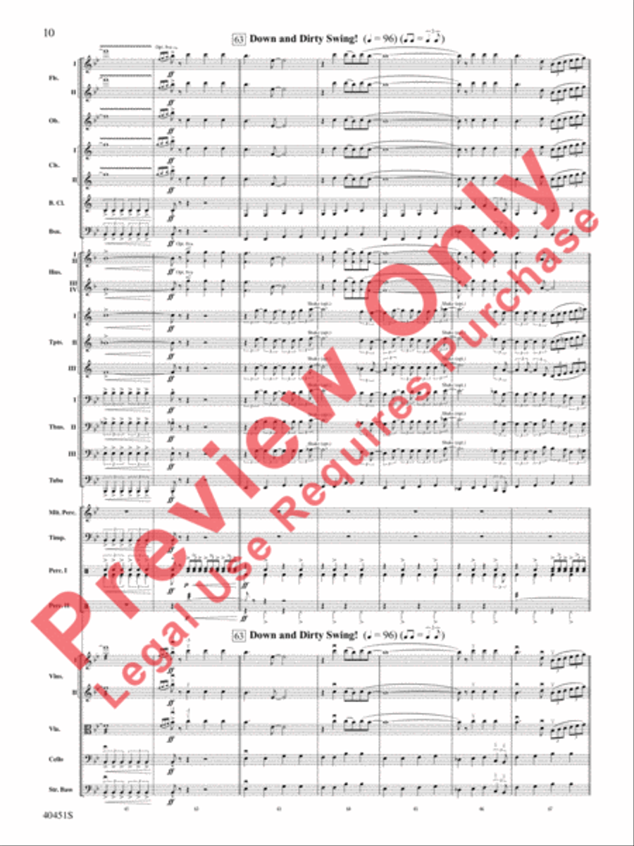 I've Gotta Be Me / Don't Rain on My Parade Mash-Up Full Orchestra scores gallery preview page 11