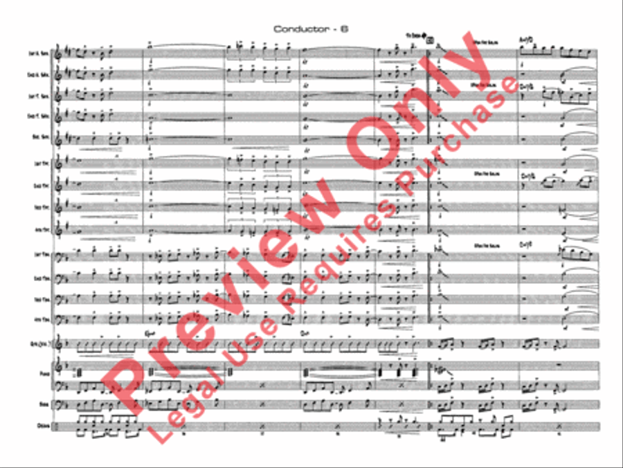 Shaft, Theme from Shaft, Theme from Jazz Ensemble scores gallery preview page 9