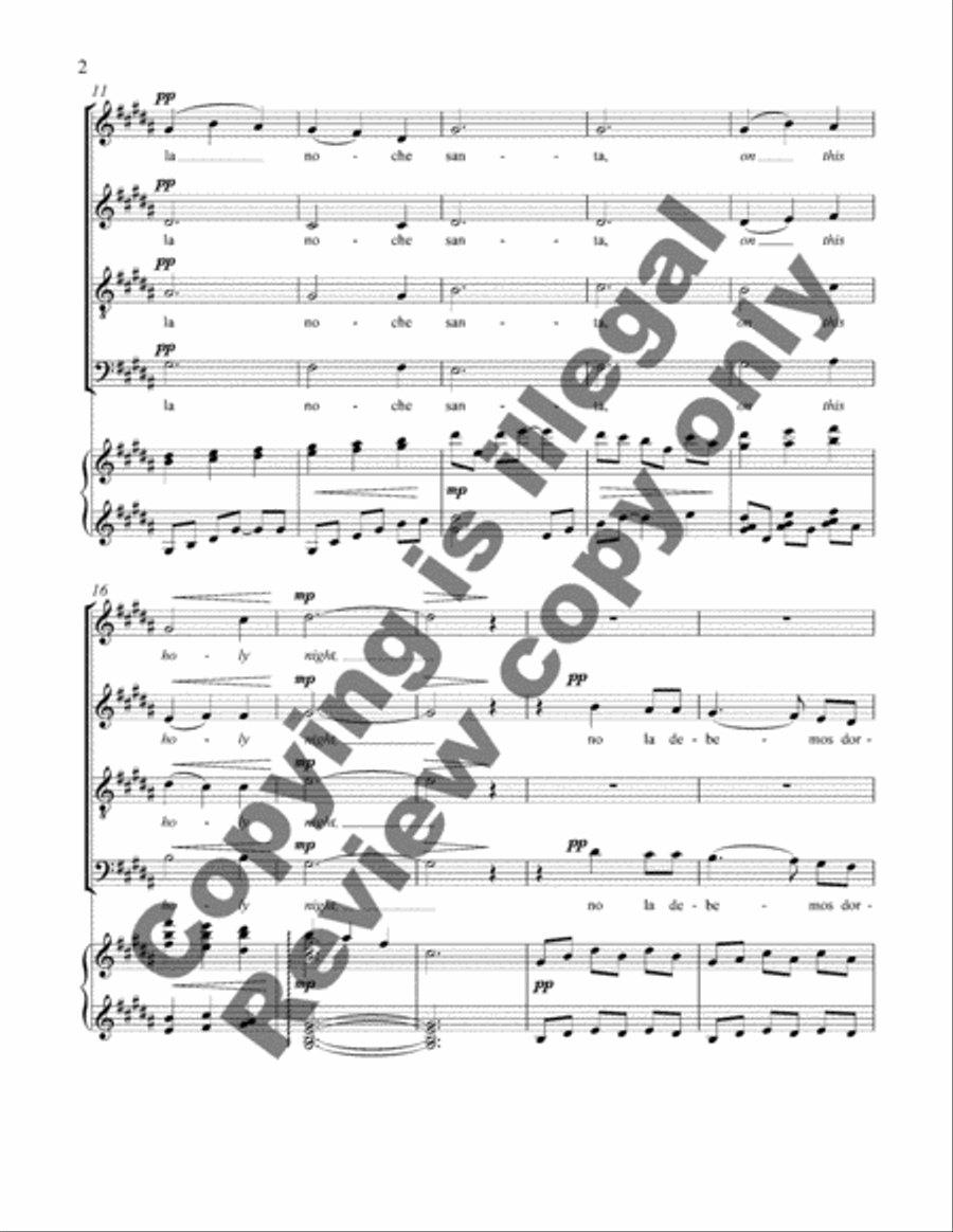 No la debemos dormir (No, we must not sleep) 4-Part scores gallery preview page 4