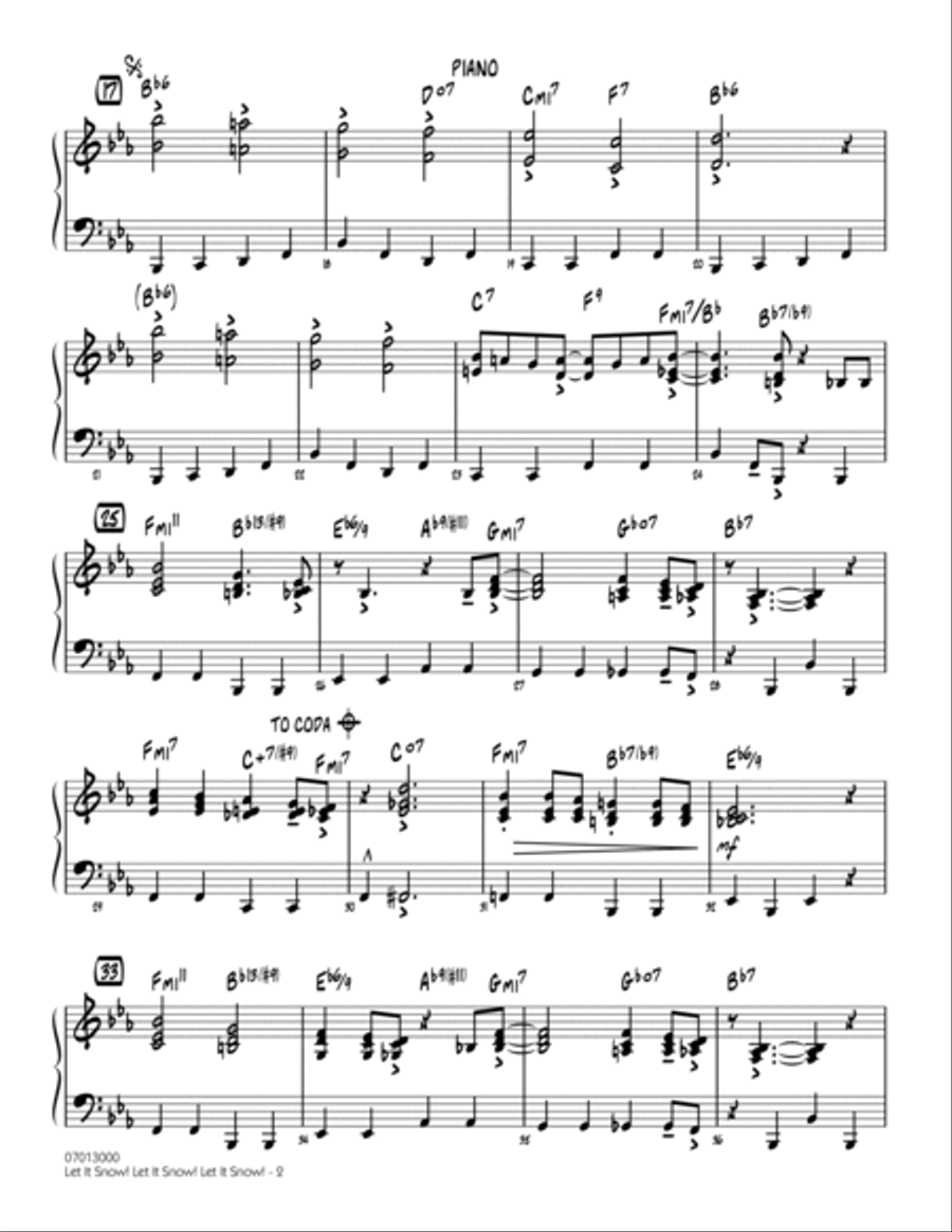 Let It Snow! Let It Snow! Let It Snow! - Piano Easy Piano scores gallery preview page 2