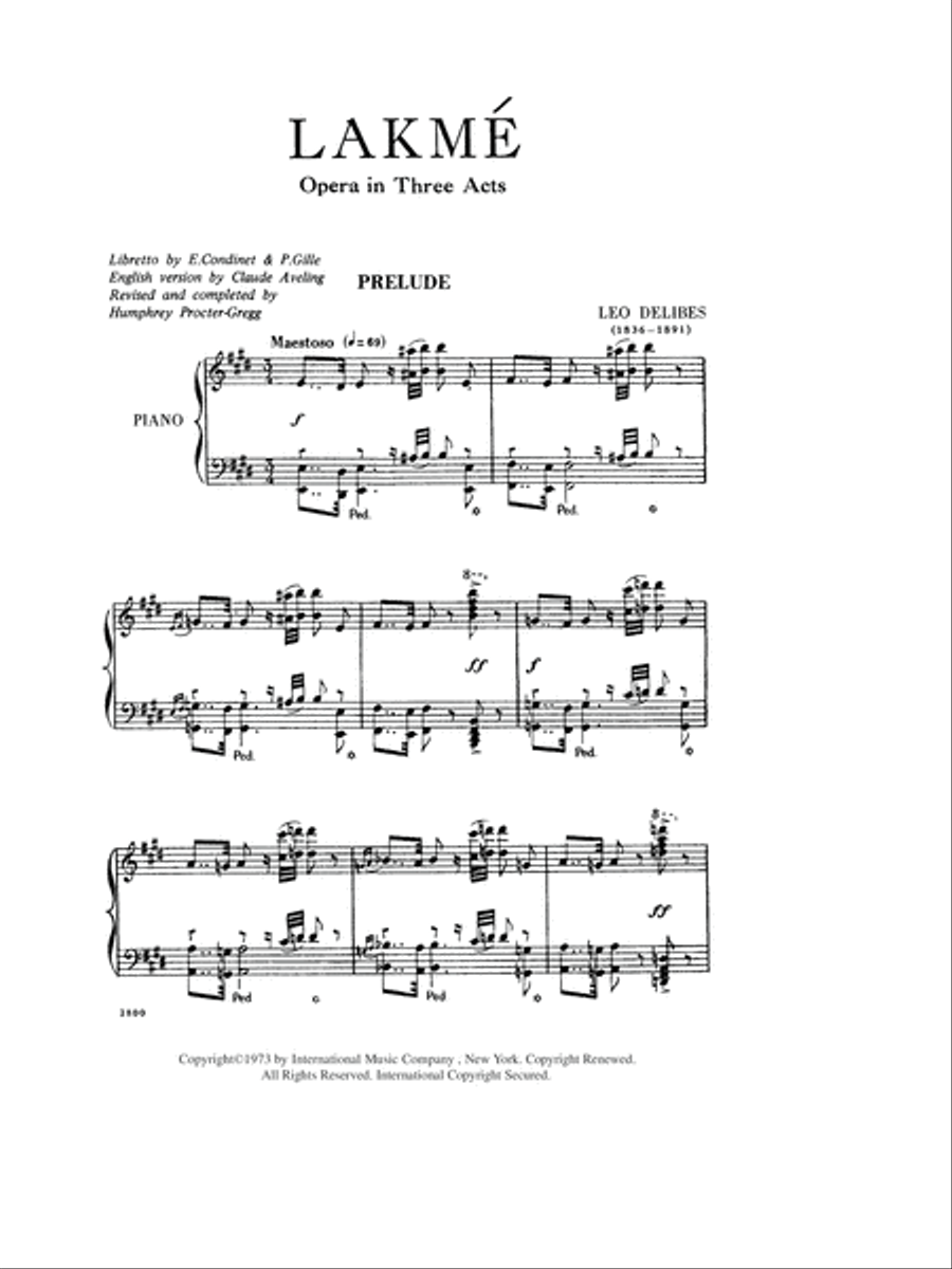 Lakme. Opera. Lakme. Opera. Voice scores gallery preview page 2