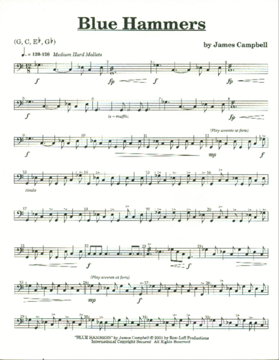 Blue Hammers - Timpani Blue Hammers - Timpani Percussion scores gallery preview page 2