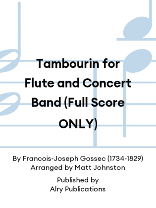 Tambourin for Flute and Concert Band (Full Score ONLY)