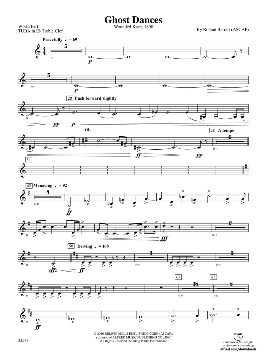 Ghost Dances: (World Part) E-flat Tuba T.C.