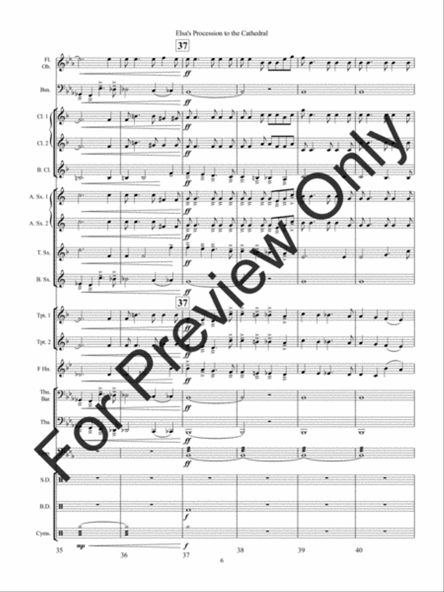 Elsas Procession to the Cathedral (Score) Concert Band scores gallery preview page 10