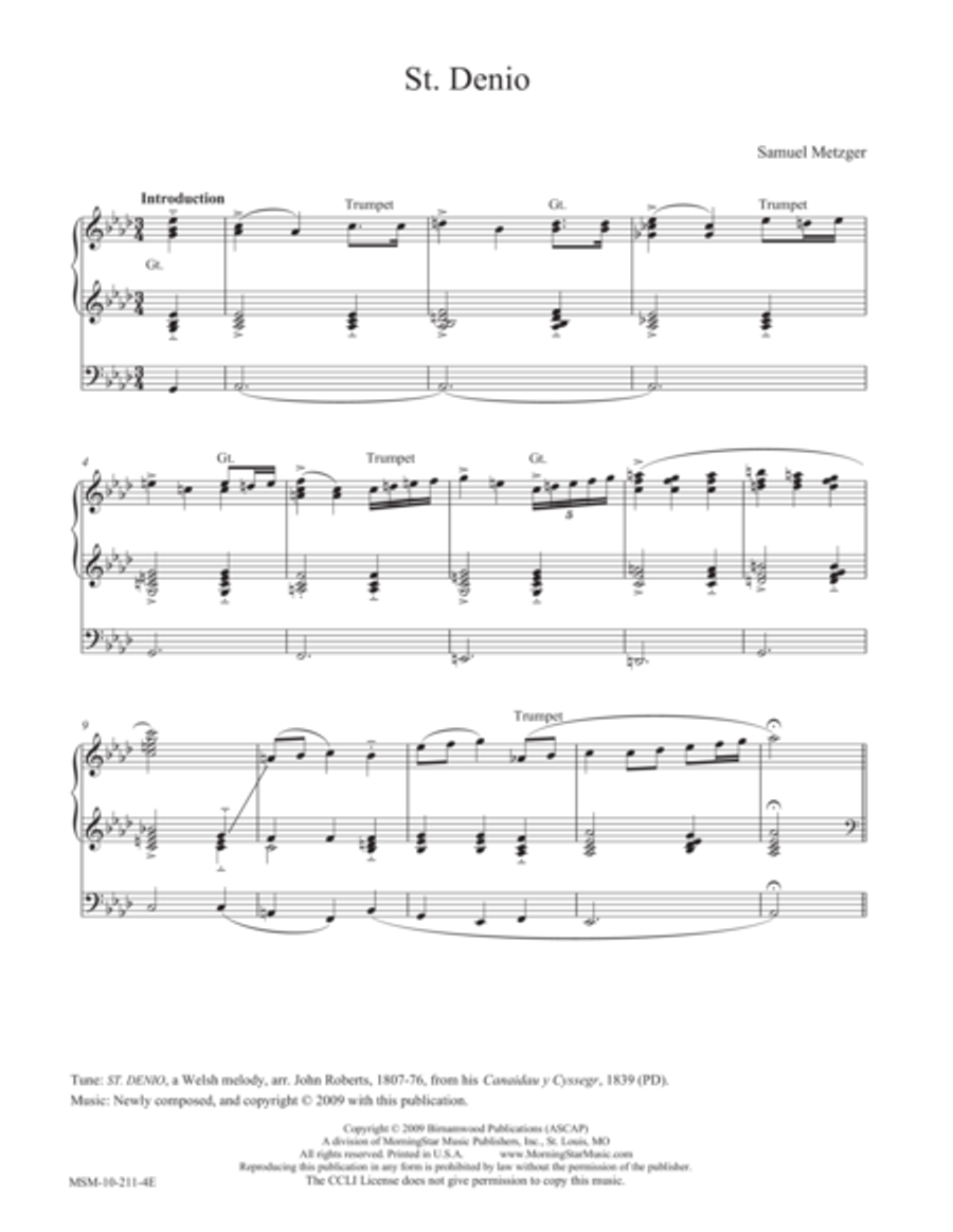 St. Denio St. Denio Choir scores gallery preview page 1