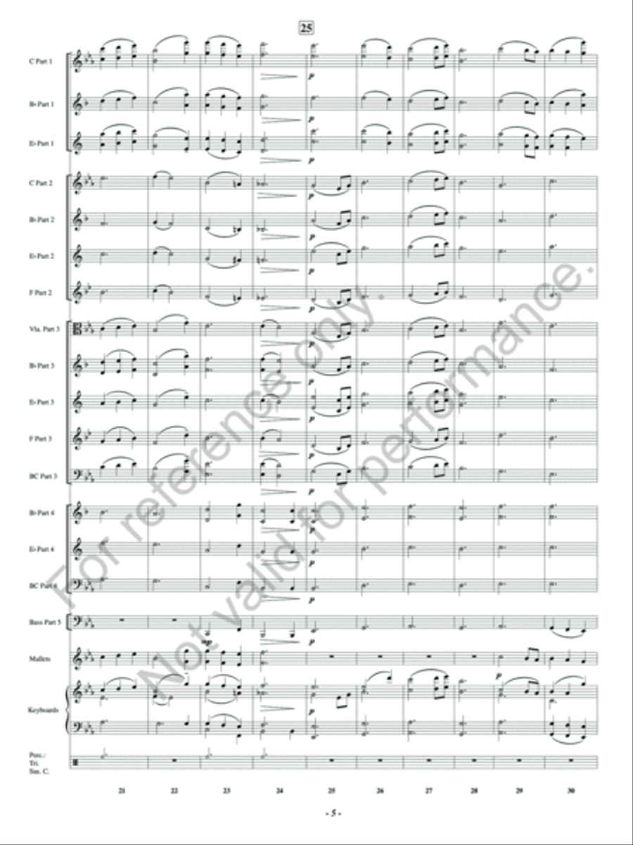 A Song For Friends Concert Band scores gallery preview page 6