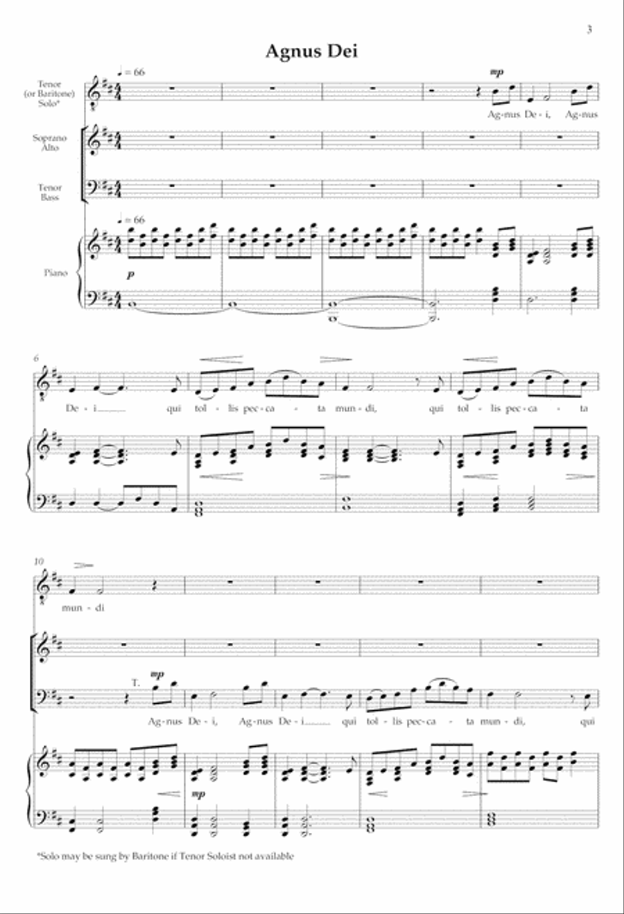 Agnus Dei from Eternal Light: A Requiem 4-Part scores gallery preview page 3