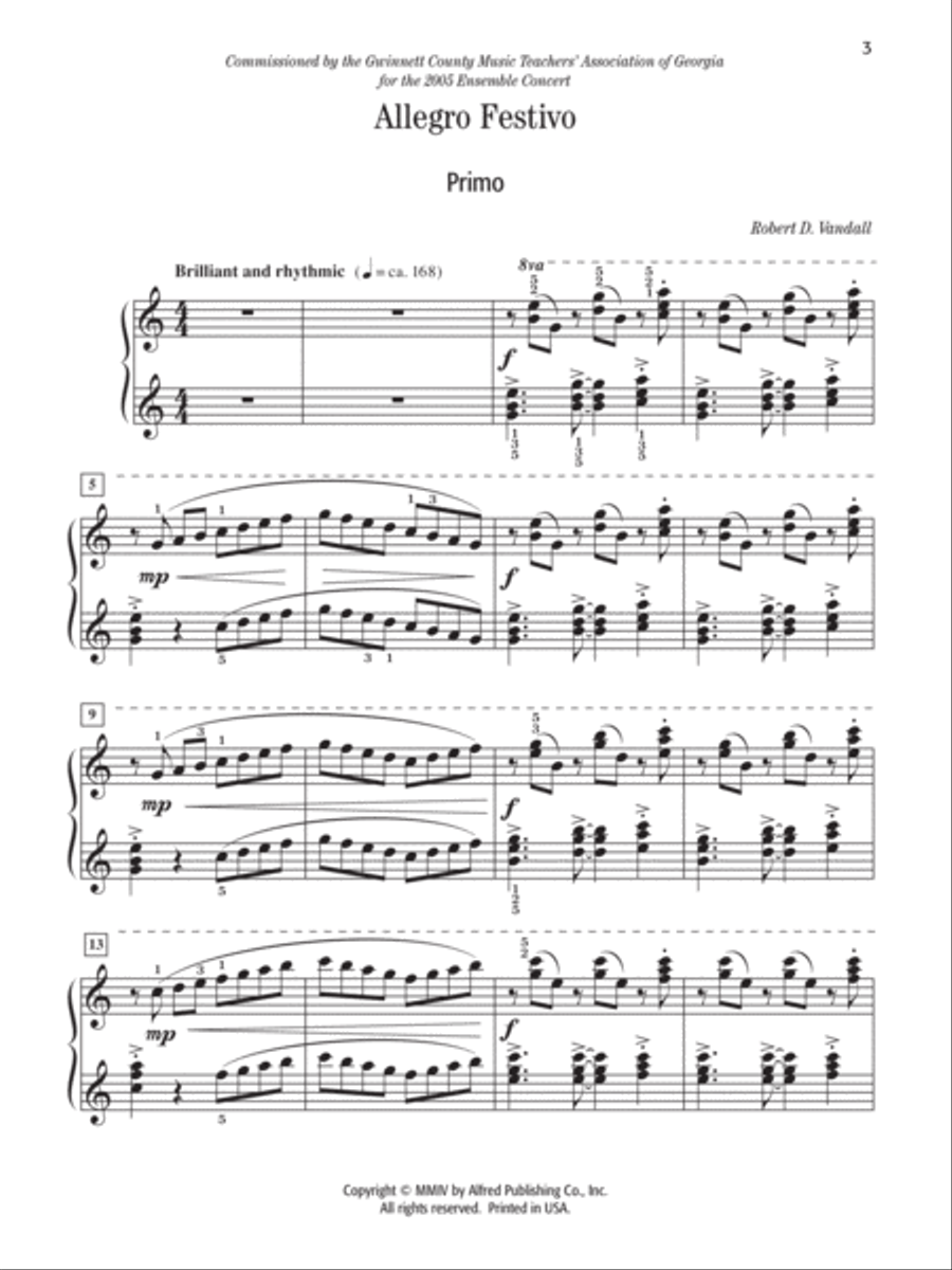 Allegro Festivo Allegro Festivo Small Ensemble scores gallery preview page 3