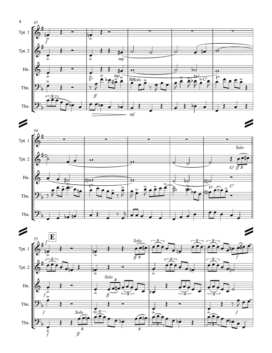 Royal Garden Blues (for Brass Quintet) Brass Quintet scores gallery preview page 5