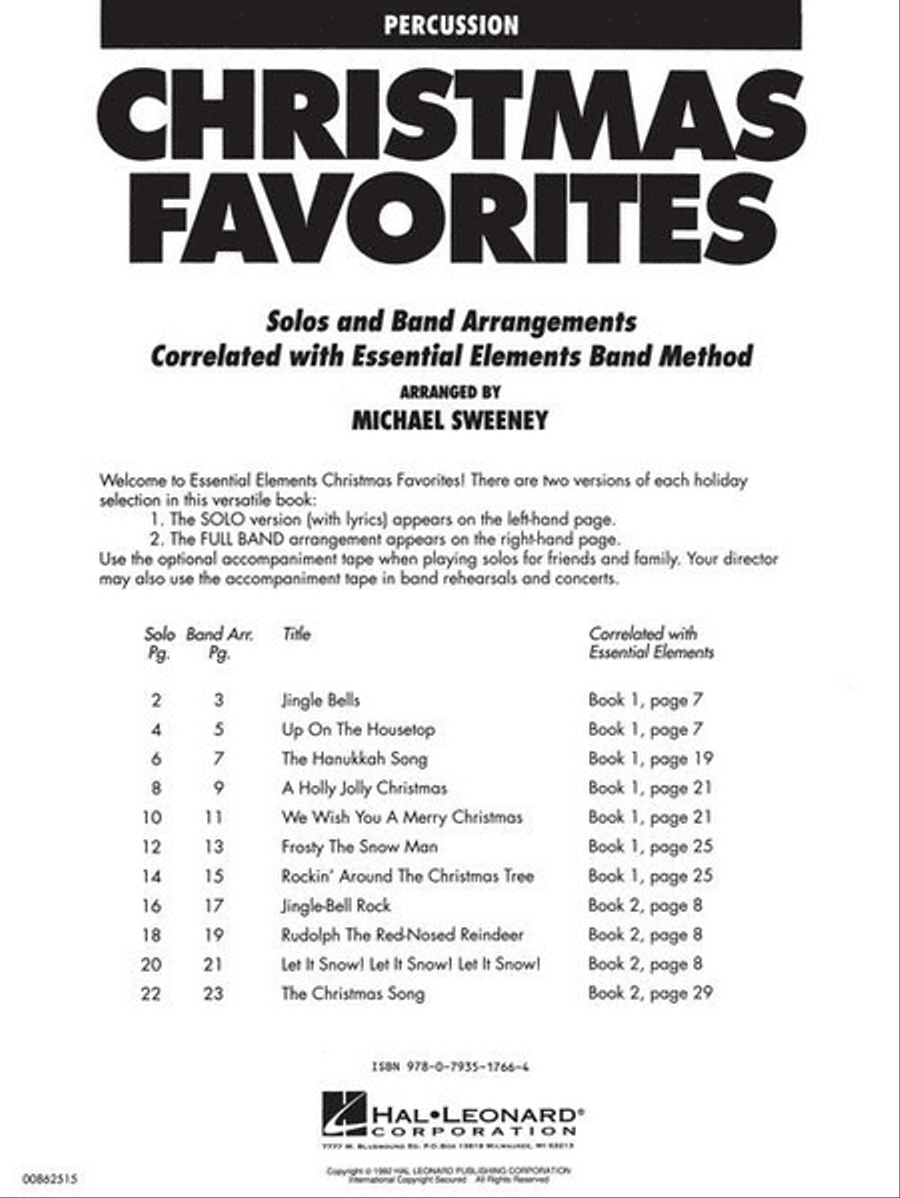 Essential Elements Christmas Favorites Concert Band Methods scores gallery preview page 3
