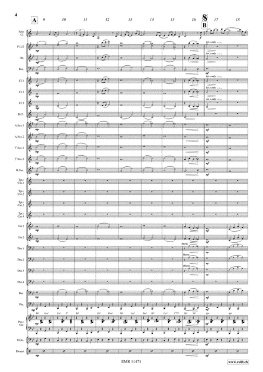 Stranger On The Shore Concert Band scores gallery preview page 4