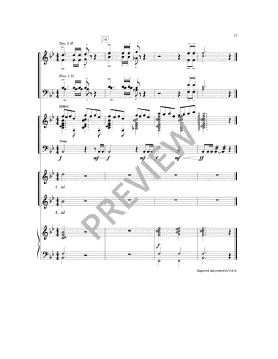 Jesus Christ is Risen Today 4-Part scores gallery preview page 5
