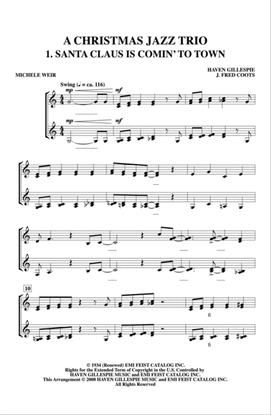 A Christmas Jazz Trio Women's Choir scores gallery preview page 2