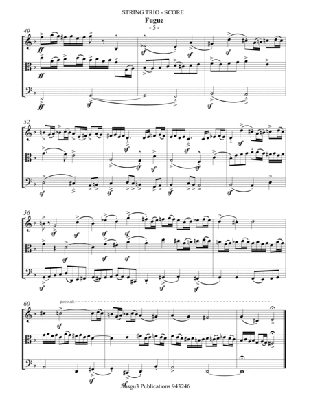 Rimsky-Korsakov: Fugue Op. 17 No. 1 for String Trio image number null