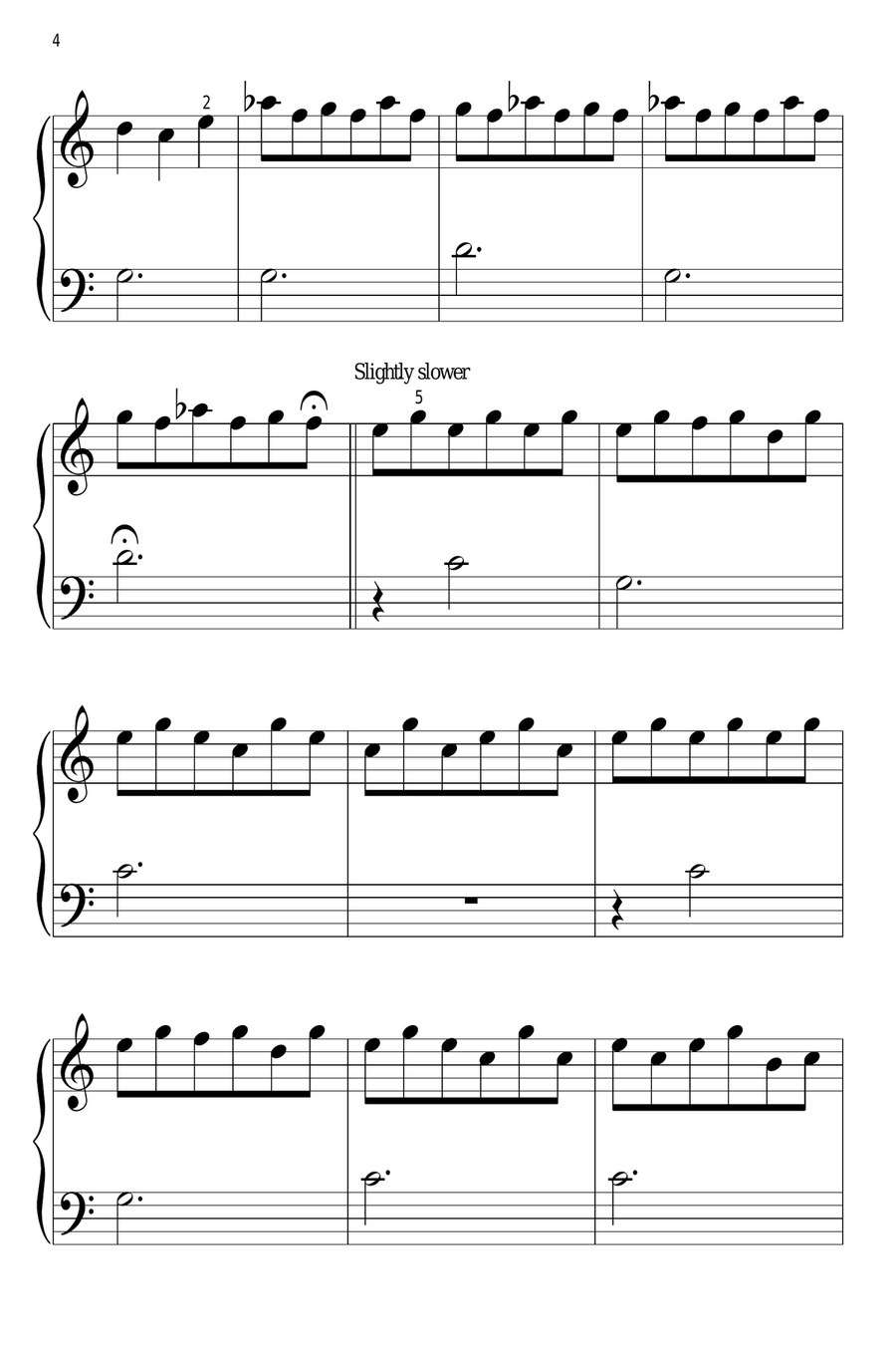 Dawn (from Pride And Prejudice) Easy Piano scores gallery preview page 4