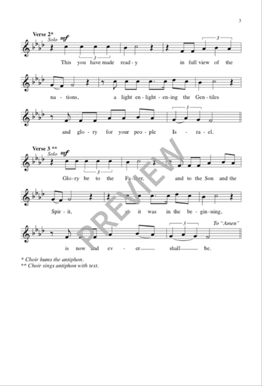 Nunc Dimittis 4-Part scores gallery preview page 2
