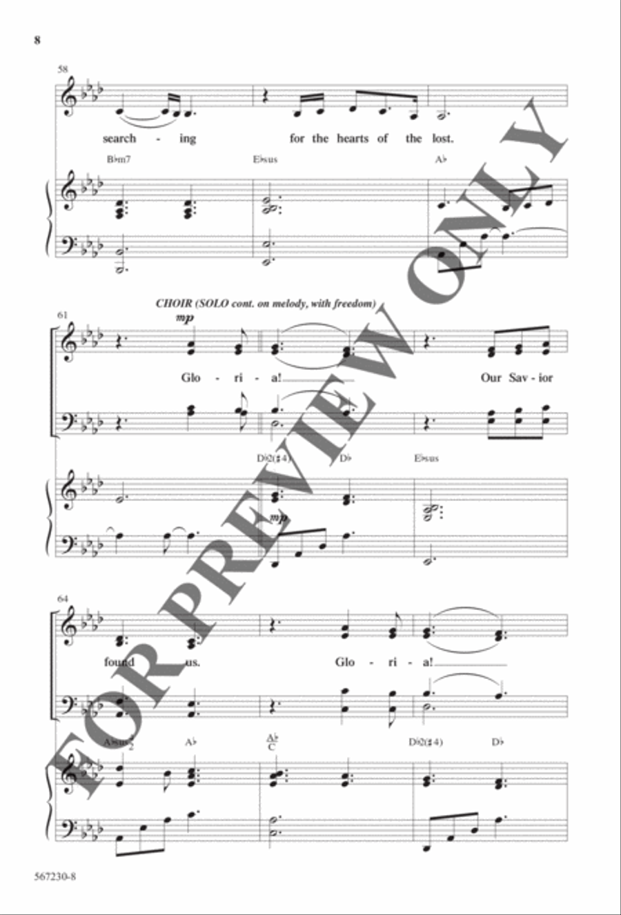 Gloria (Our Savior Found Us) - Anthem Choir scores gallery preview page 7
