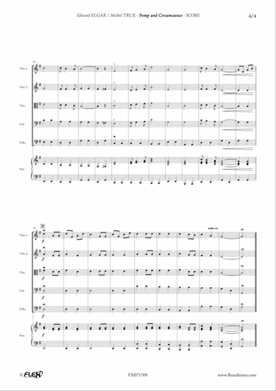 Pump and Circumstance Pump and Circumstance String Orchestra scores gallery preview page 4