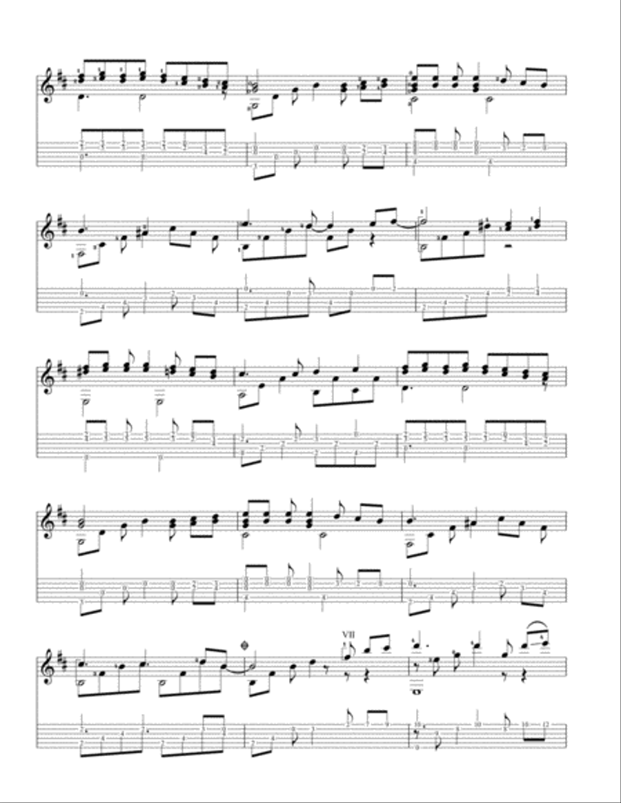 Winter sonanal(An beautiful song for guitar) Small Ensemble scores gallery preview page 3