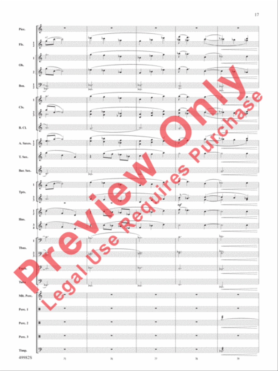 Midnight Ride Concert Band scores gallery preview page 18