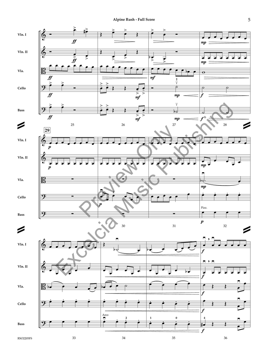Alpine Rush String Orchestra scores gallery preview page 4