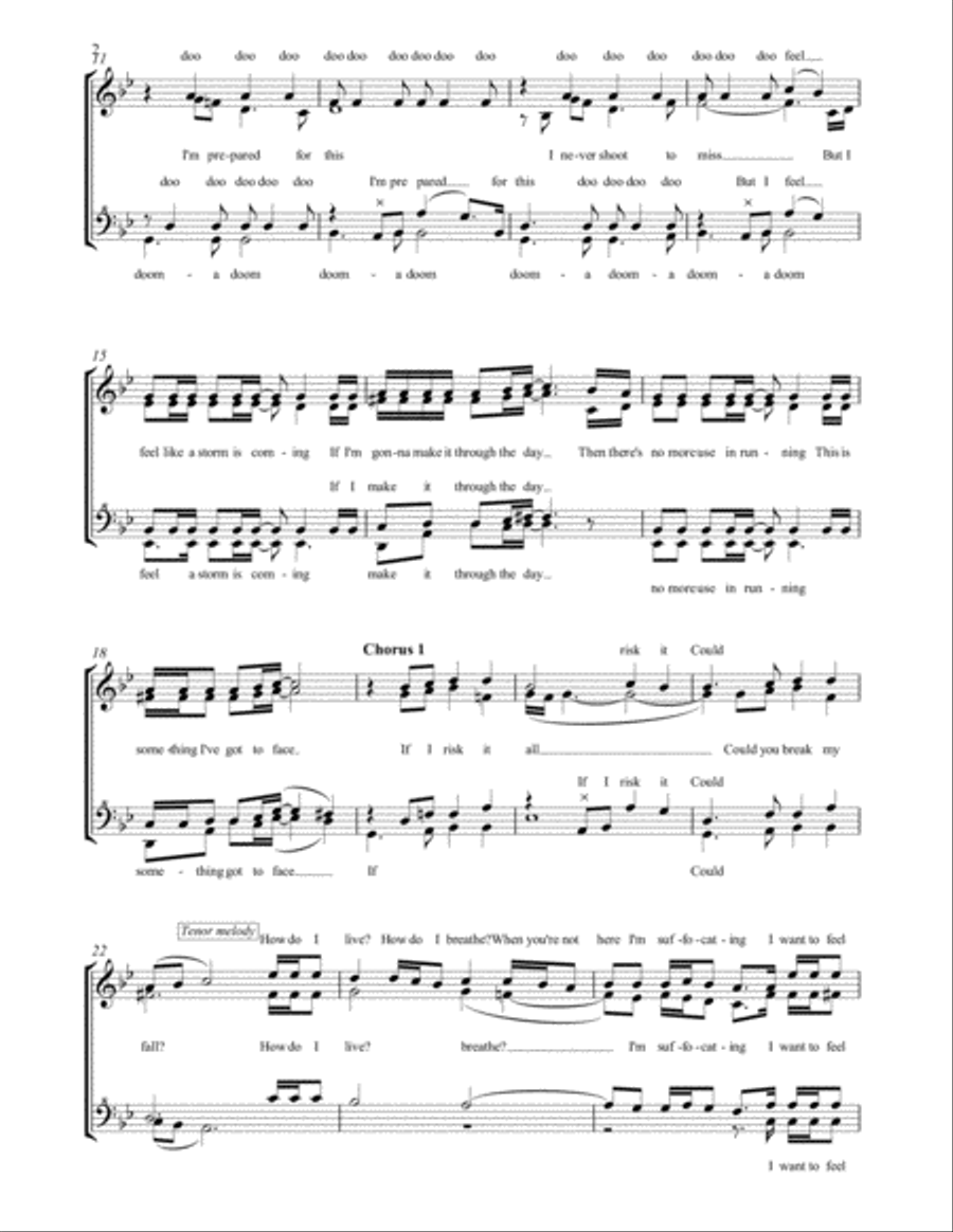 Writing's On The Wall from the film SPECTRE SSAA scores gallery preview page 2