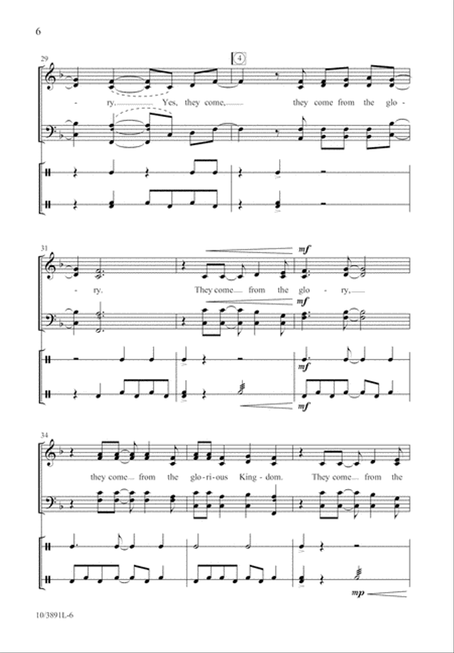 He Come from the Glory He Come from the Glory 4-Part scores gallery preview page 7
