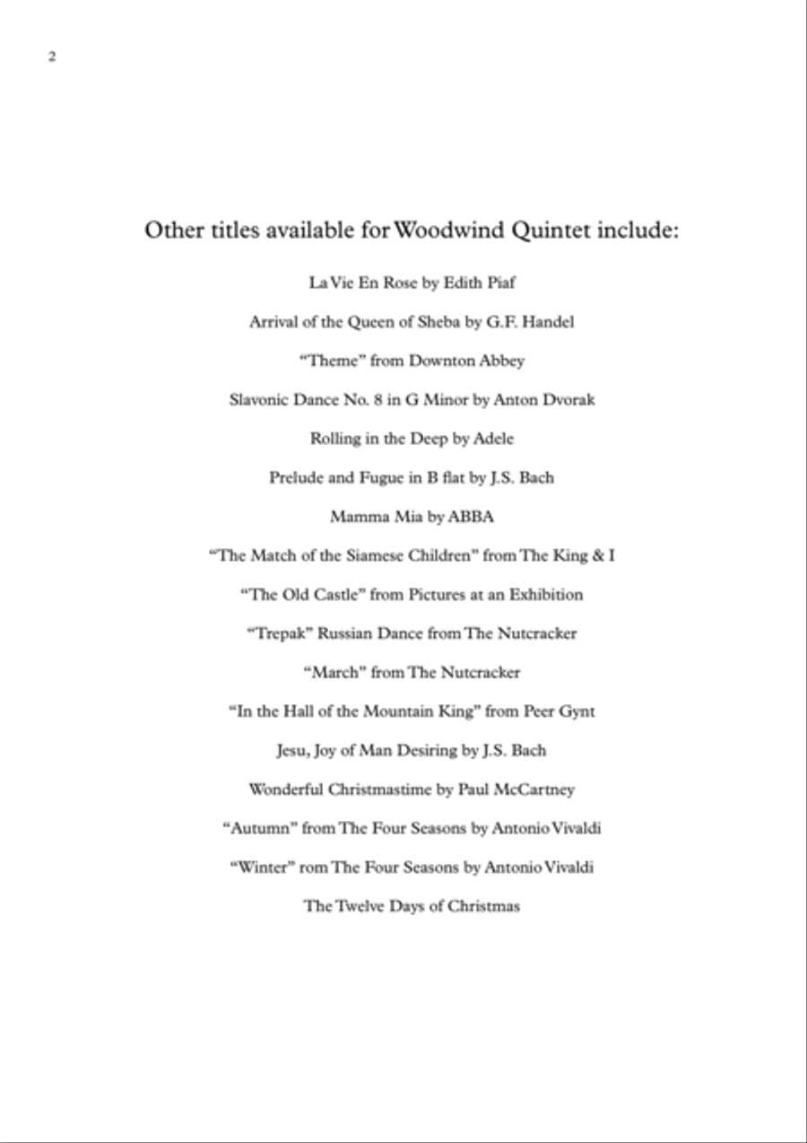Maple Leaf Rag arranged for Easy Wind Quintet Woodwind Quintet scores gallery preview page 2