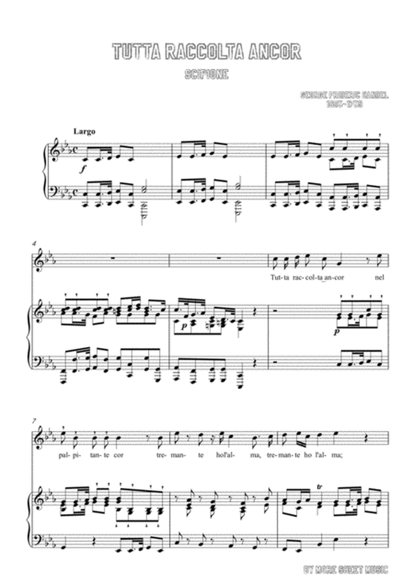 Handel-Tutta raccolta ancor in c minor，for voice and piano image number null