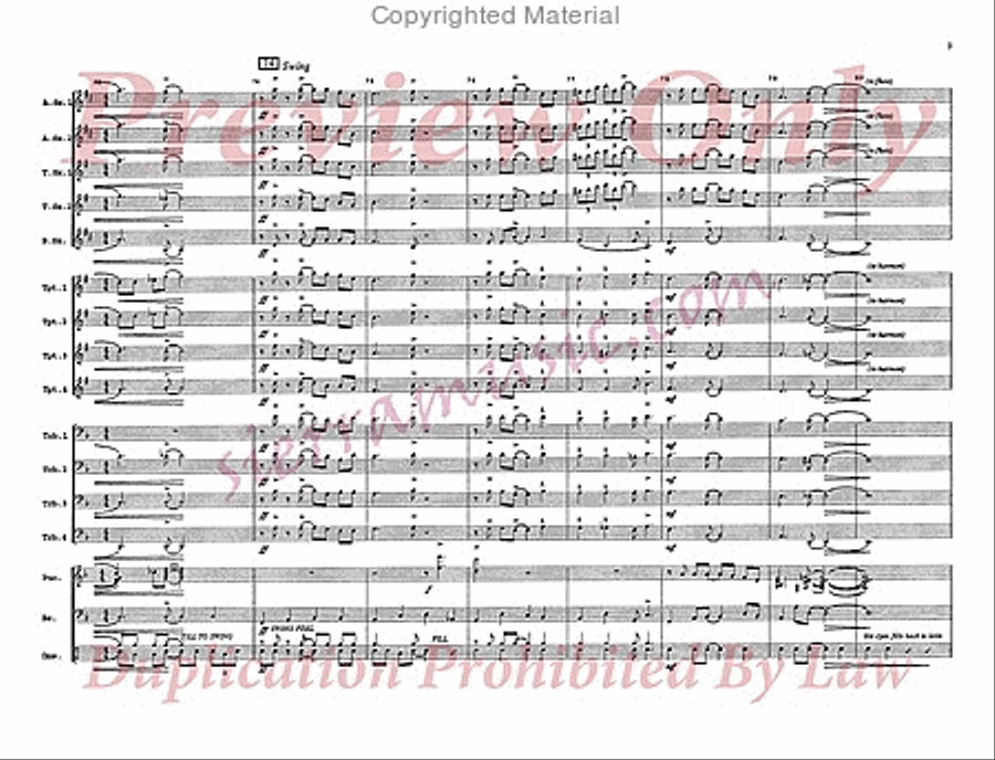 Go, Tell It on The Mountain Jazz Ensemble scores gallery preview page 10