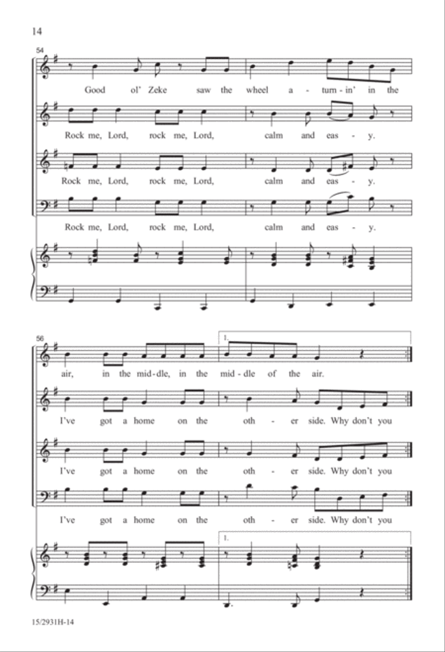 Swing Down, Ezekiel! Swing Down, Ezekiel! 3-Part scores gallery preview page 14