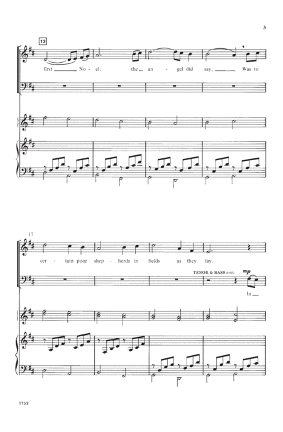 The First Noel/Pachelbel's Canon - Soundtrax CD (CD only) Choir scores gallery preview page 3