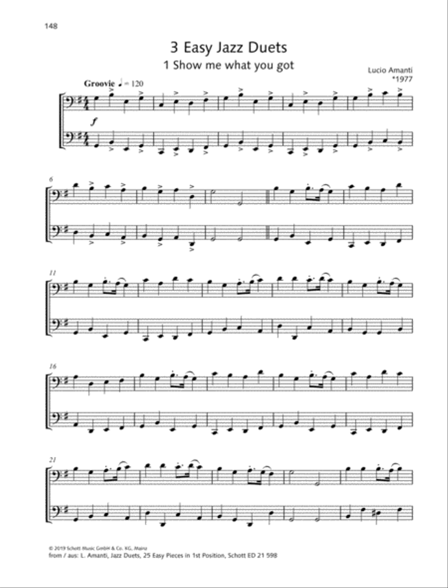 3 Easy Jazz Duets Cello scores gallery preview page 2