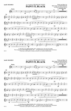 Book cover for Paint It, Black: 2nd B-flat Trumpet