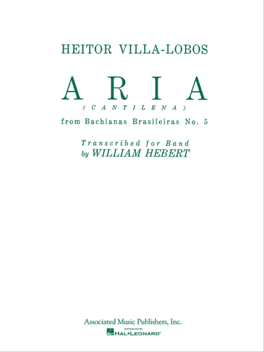 Aria (Cantilena) from Bachianas Brasilieras No. 5 Concert Band scores gallery preview page 1