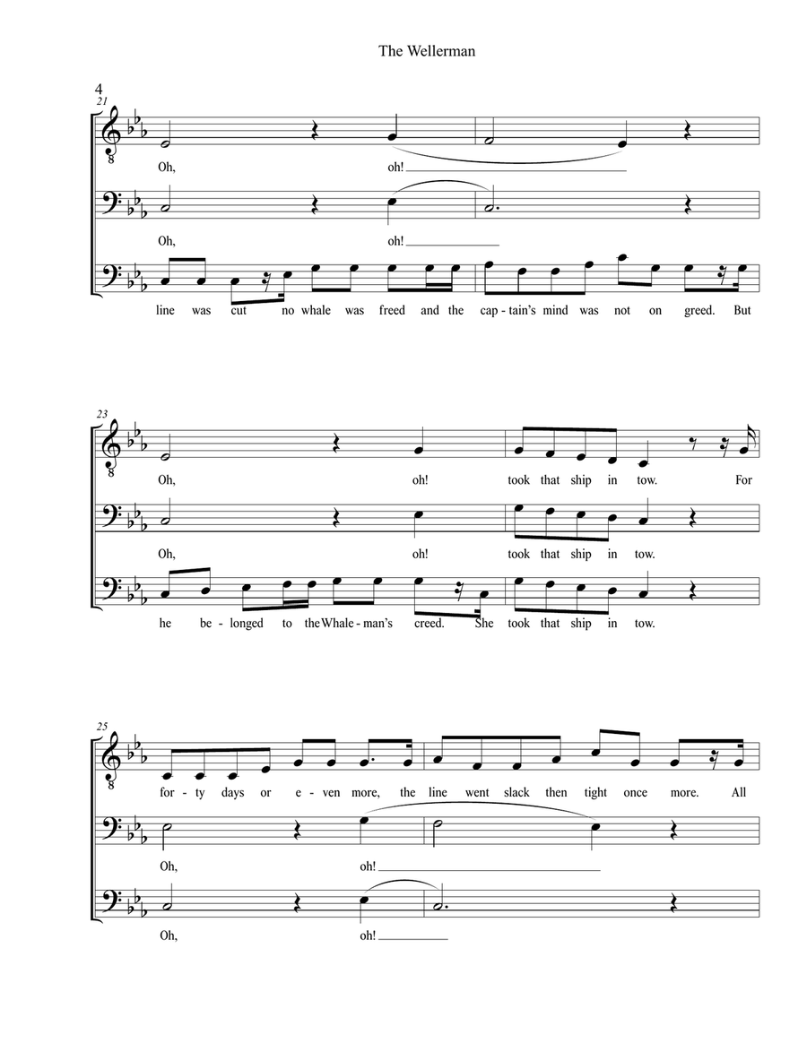 The Wellerman (Sea Shanty) TBB a cappella TB scores gallery preview page 4