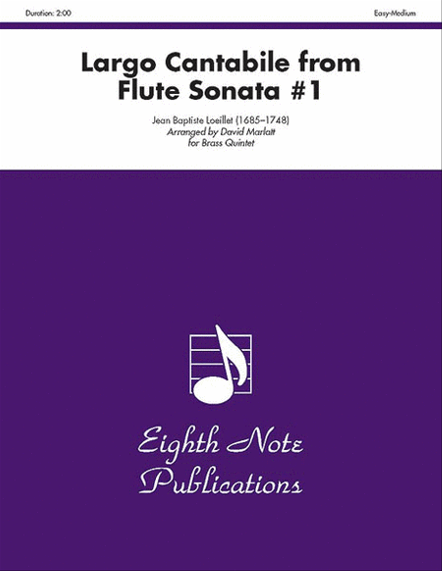 Largo Cantabile (from Flute Sonata #1) Brass Ensemble scores gallery preview page 1