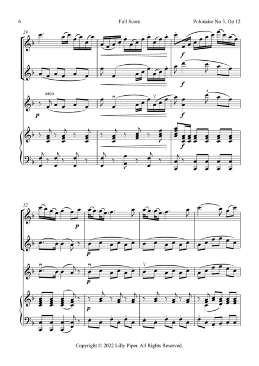 Polonaise No 3 Op 12 Chamber Music scores gallery preview page 6