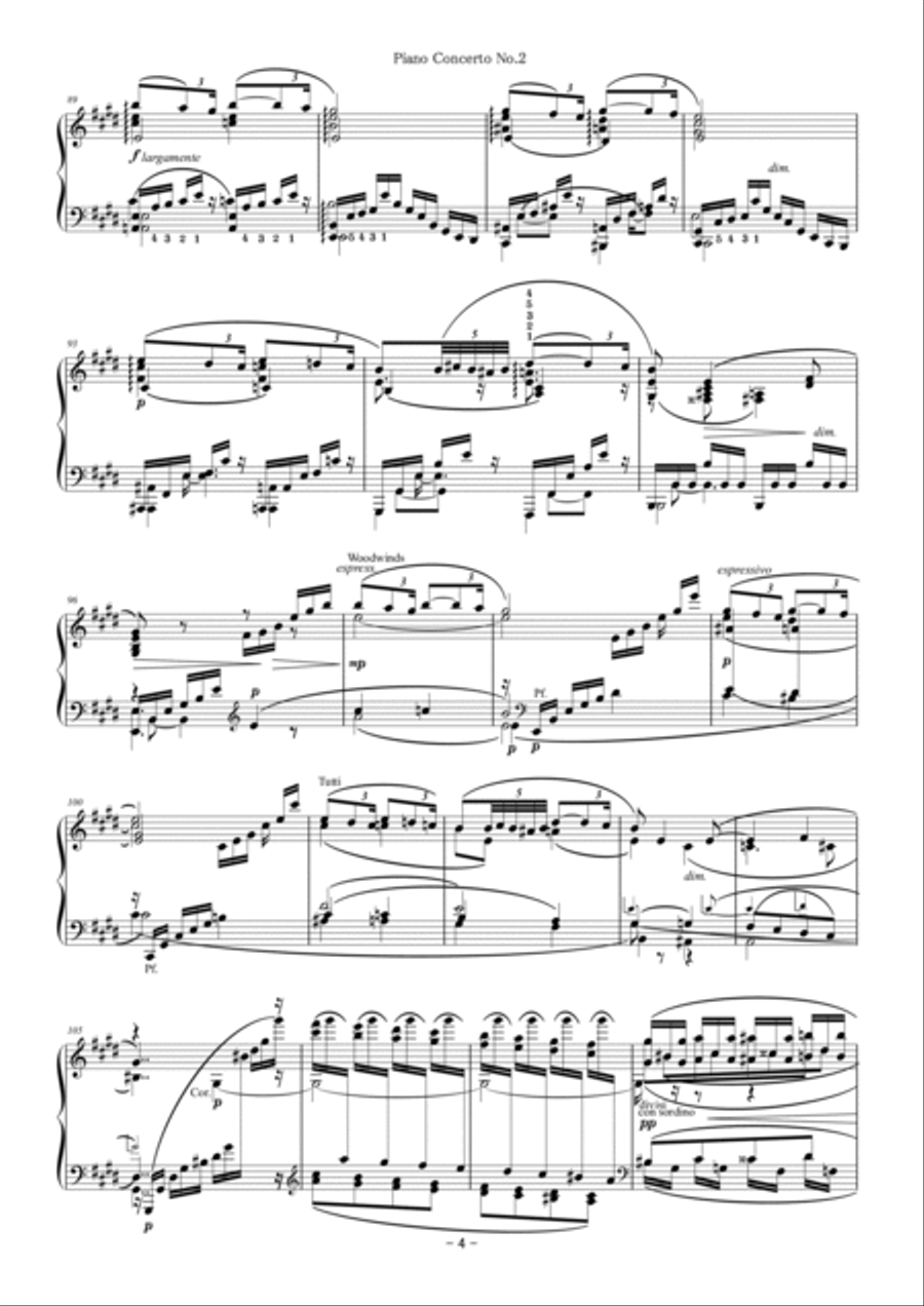 Piano Concerto No.2 2nd Movement Op.59 for Piano Solo (Moszkowski) Piano Solo scores gallery preview page 4