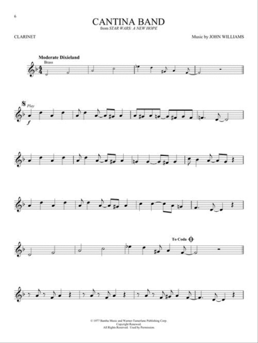 Star Wars – Instrumental Play-Along for Clarinet image number null