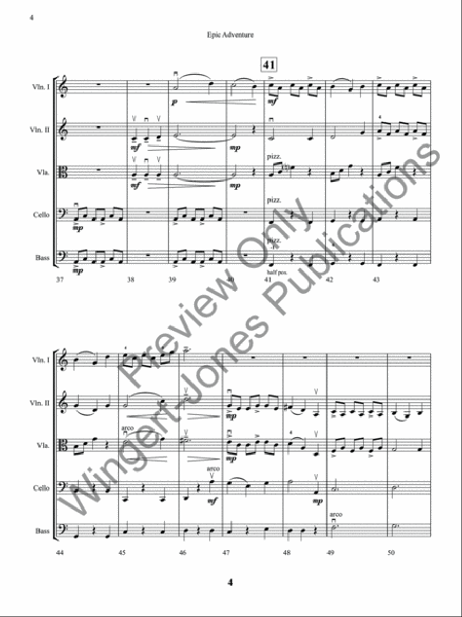 Epic Adventure String Orchestra scores gallery preview page 7
